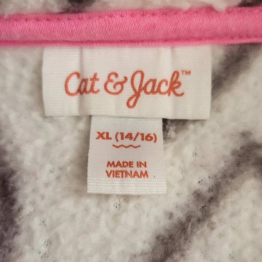 Cat & Jack Heart Pattern Fleece Pullover - Picture 2 of 8